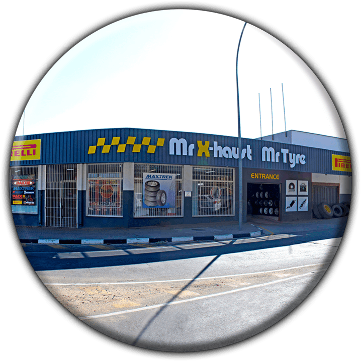 Mr. X-haust Mr. Tyre banner